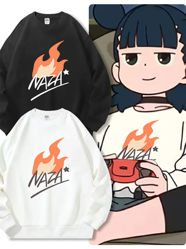 

Мужское худи Loxtar NAZA Collaboration Fce Lined с круглым вырезом, осенне-зимнее, с мультяшным принтом, повседневное, свободного кроя, в уличном стиле