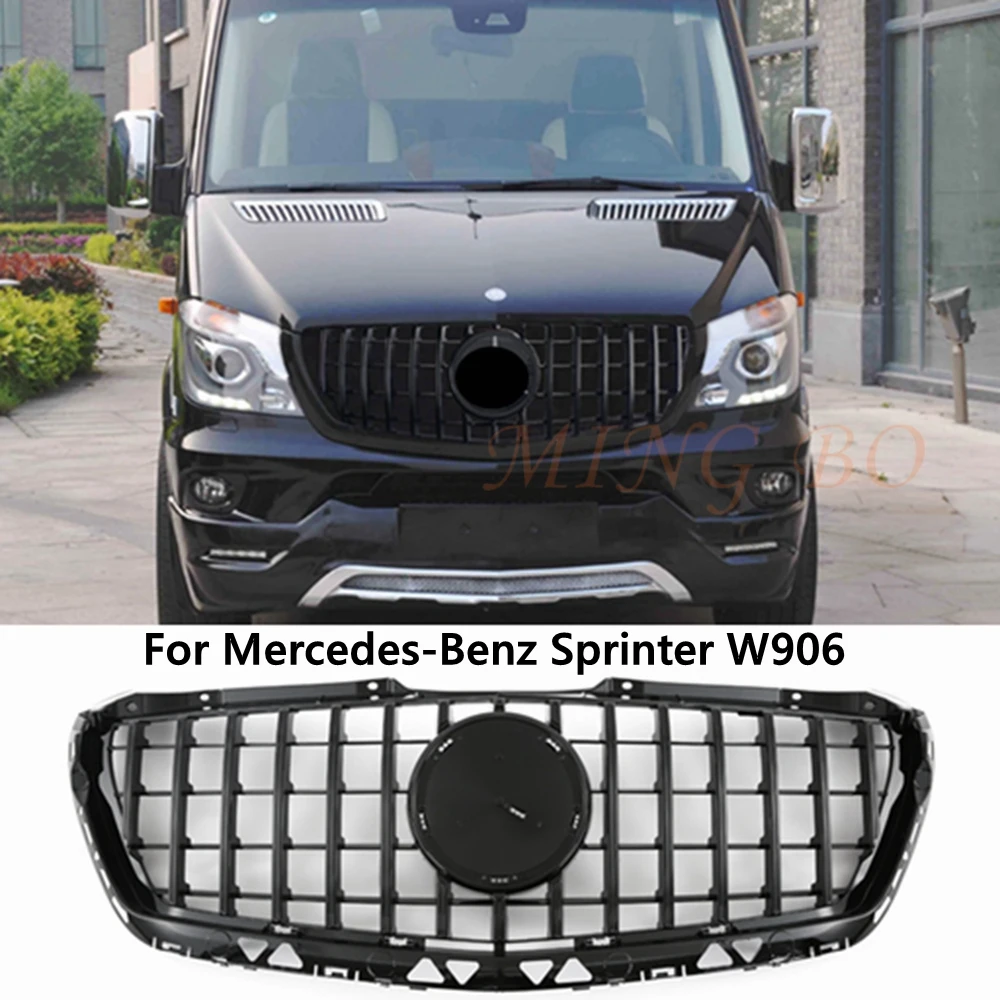 For Mercedes-Benz Sprinter W906 2006-2013 2014-2017 GT Style Front Racing Facelift Grille Upper Bumper Grille