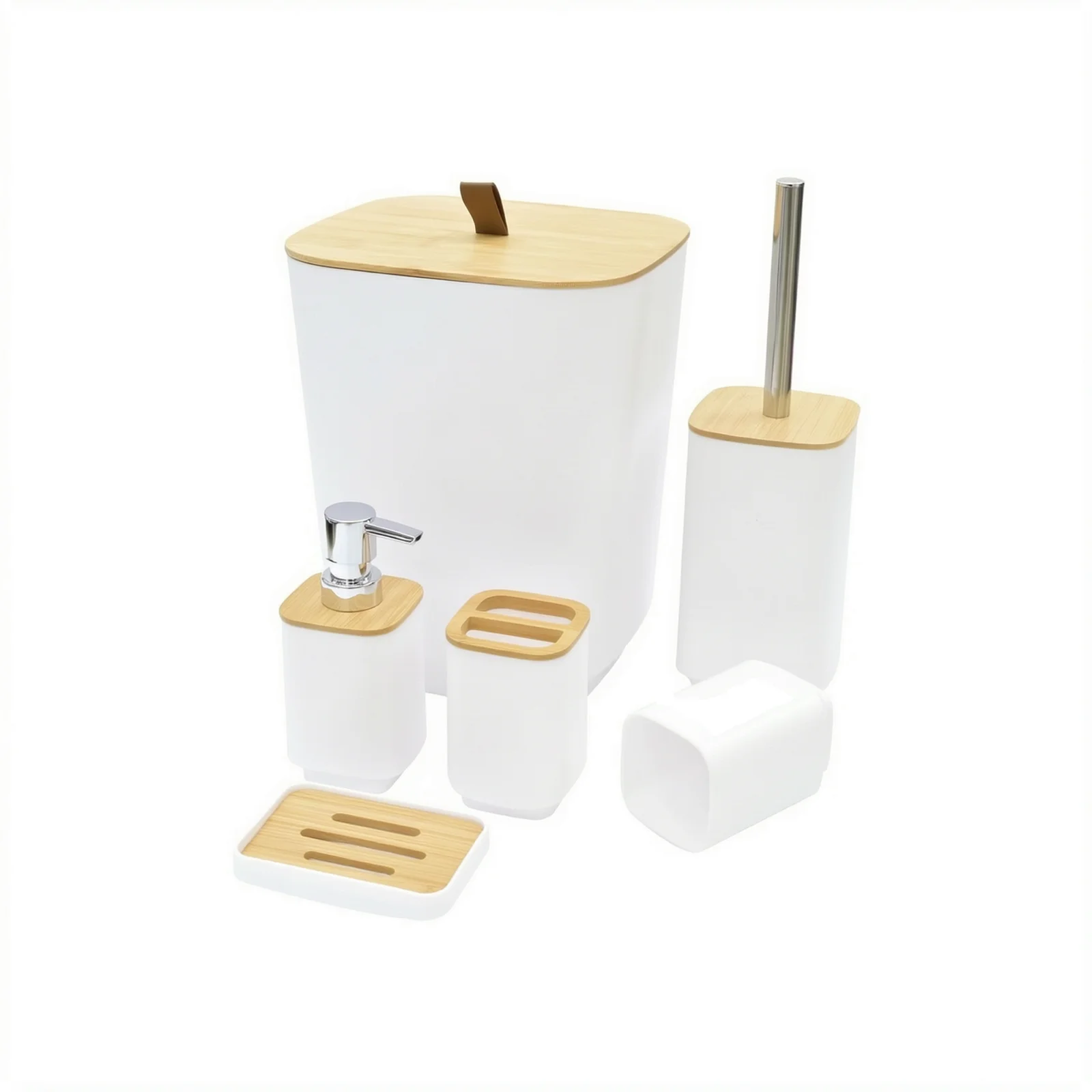 Functional Bathroom Decor And Accessories Set In Black Consists Of 2 Pc Bath Set Soap And Toothbrush