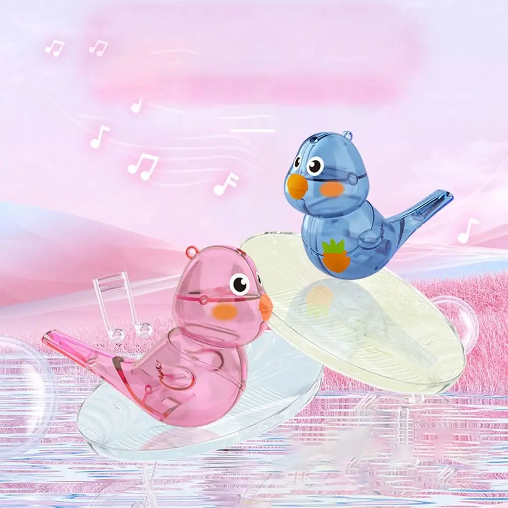 Multicolor Cartoon Bird Whistle Add Water Plastic Birdcalls Whistle Different Bird Calls Learning Musical Instrument Gift