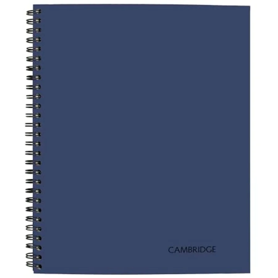 

Cambridge Limited Business Notebook, Legal Ruled, 8-1/4" x 11", 80 Sheets, Soft Touch Flexible Cover, Wirebound, Blue UN06062-2