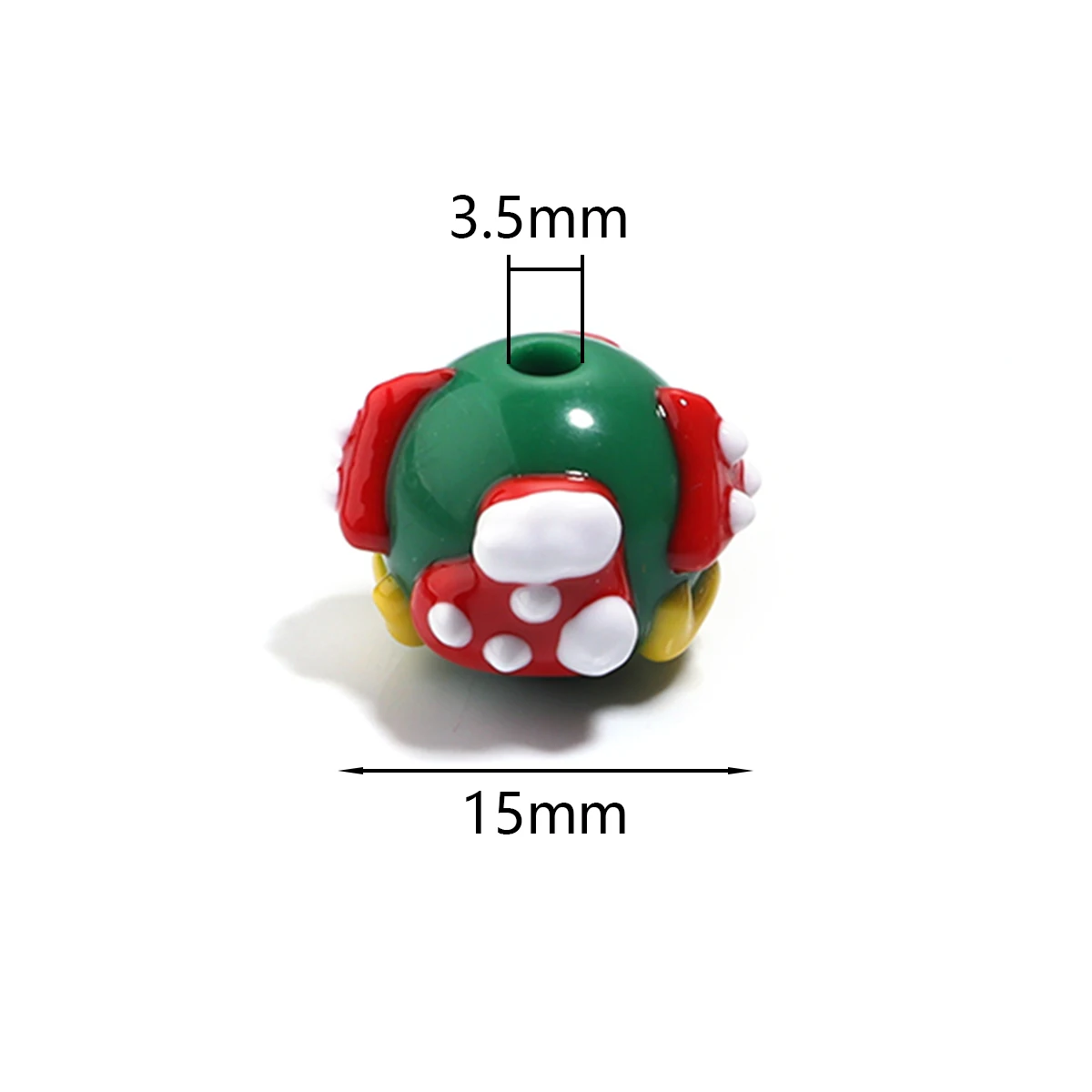 5/25Pc Christmas Series Hand Drawn Spacers Beads DIY Loose Acrylic Beads for Jewelry Making Bracelet Christmas Decoration Supply
