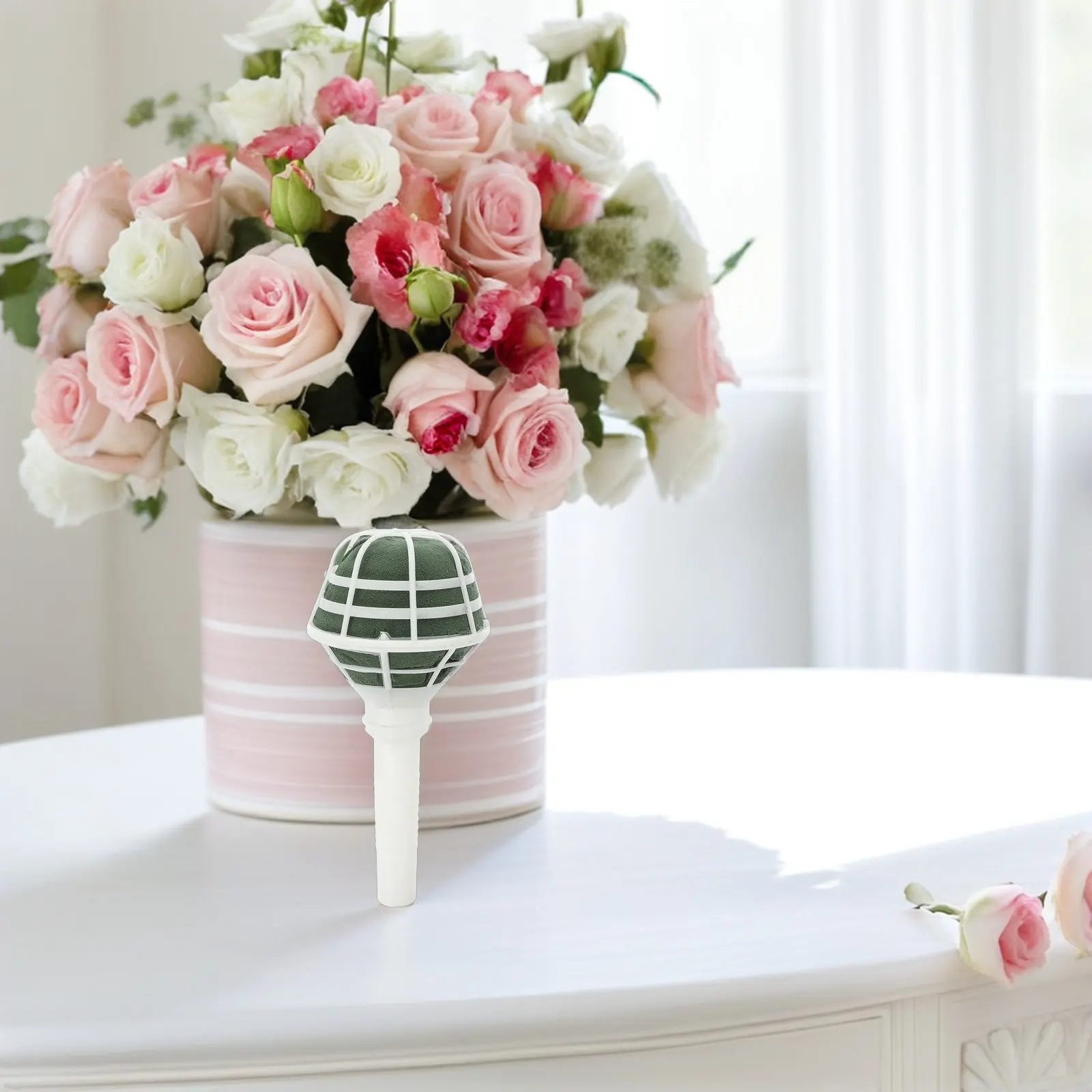 

18Pcs Bride Bouquet Holder Floral Foam Wedding Accessory Easy Installation Neutral Color Versatile Use Floral Holder Wedding