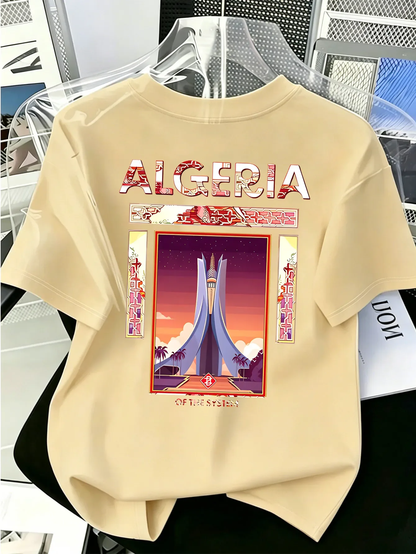 Patriotic Algeria Martyrs' Memorial Print Men's 100% Cotton T-shirt Casual O-neck Short Sleeve Tops Streetwear Tees