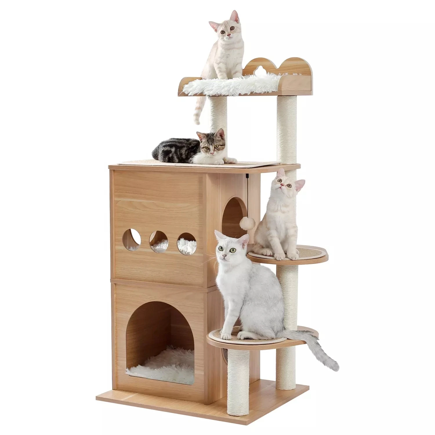 

US Warehouse Free Shipping High Quality Large Cat Scratching Post Tower Tree Cat Climb Tower