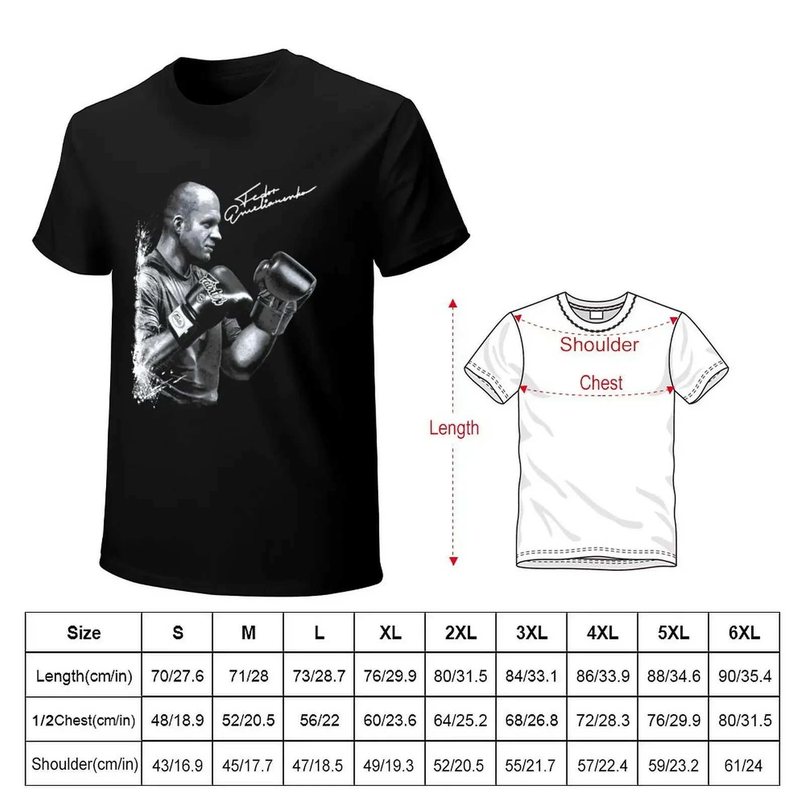 Fedor Emelianenko T-shirt plus size tops customizeds Aesthetic clothing slim fit t shirts for men