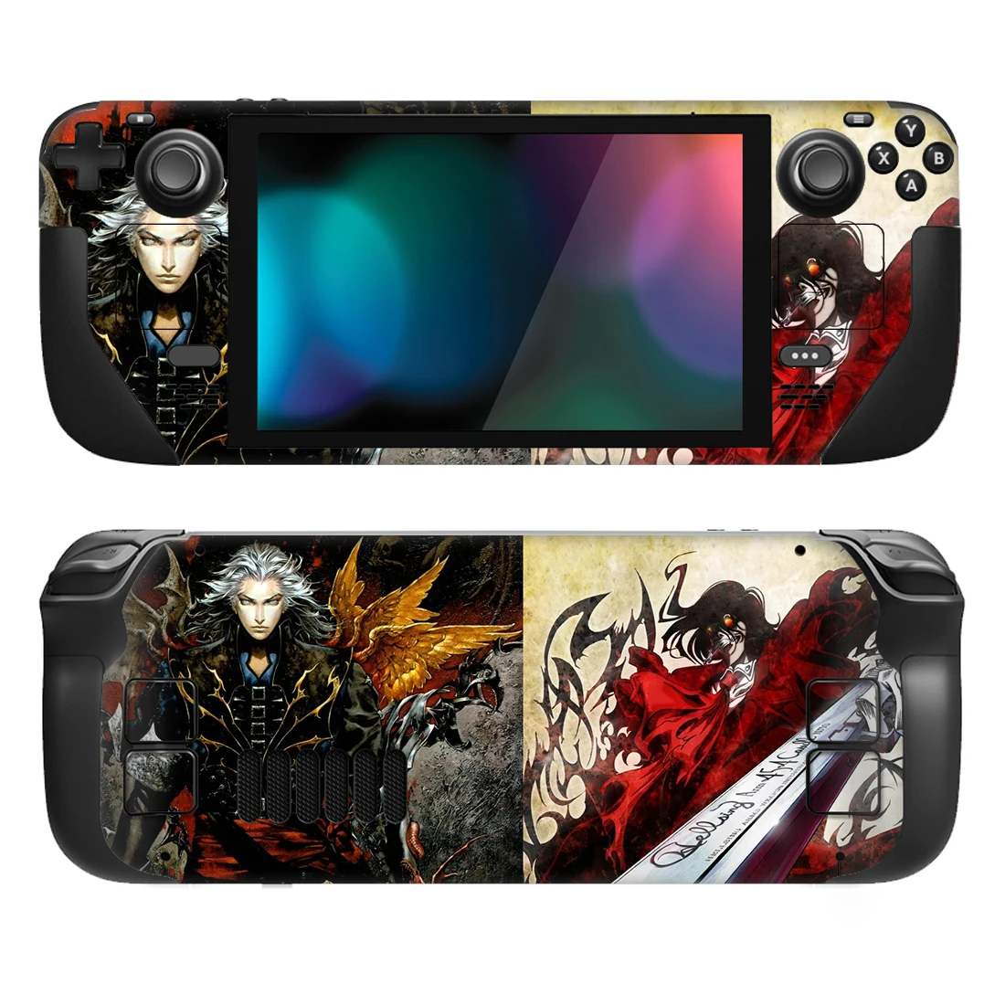 Stiker vinil gaya Berserk Guts untuk pelindung konsol dek uap Aksesori permainan stiker kulit