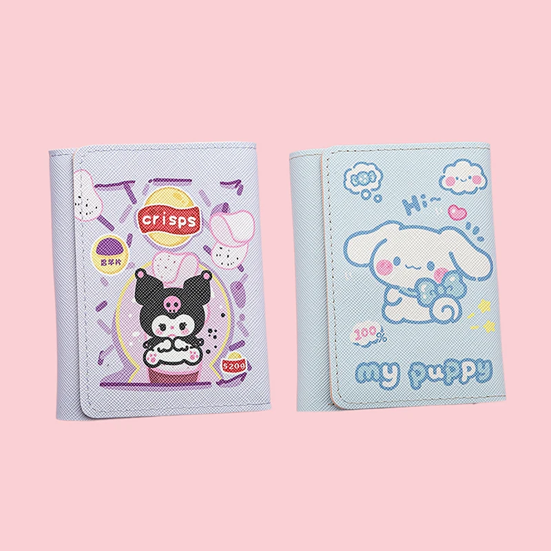 Cartoon Sanrio Kuromi Pochacco Cinnamoroll Multi-Slot Portemonnee Pu Munten Portemonnee Met Kaartsleuf Creditcard Storagertje Voor Vrouwen Cadeau