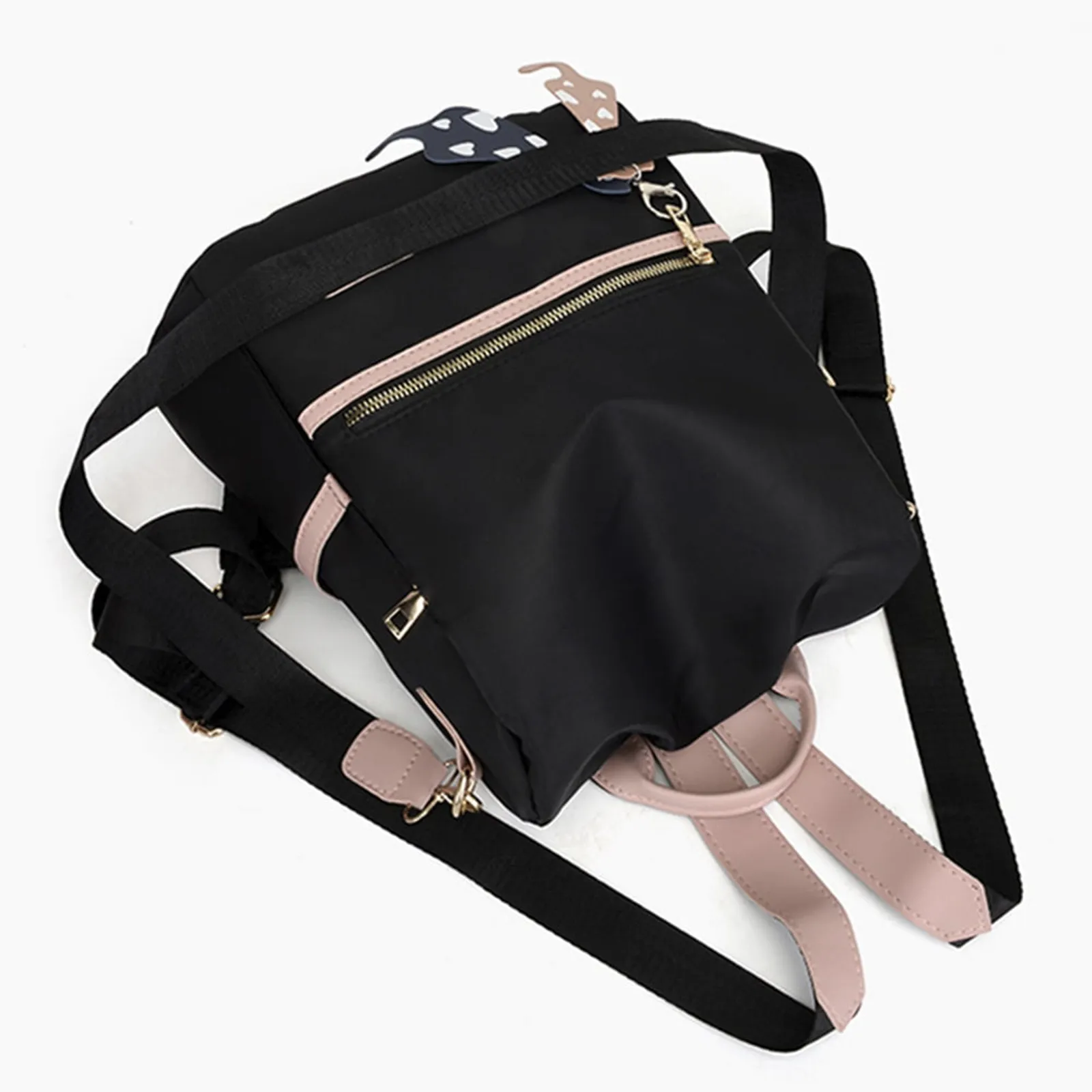 Backpack Women Casual Bag Backpack School Fashion School Anti-Theft Waterproof Nylon Multifunctional Large Capacity Shoulder Bag