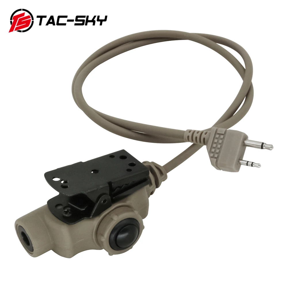 TAC-SKY Tactical PTT Adapter U94 V2 PTT Midland PTT For Midland Plug Walkie Talkie Compatible Wiht COMTA II III SORDIN Headset