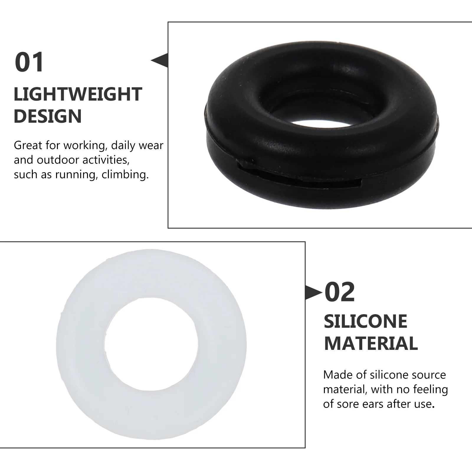 

30pcs Anti-Slip Silicone Grips Eyeglass Leg Covers Round Retainers For Sunglasses Reading Glasses Sports Use Eyewear Tools