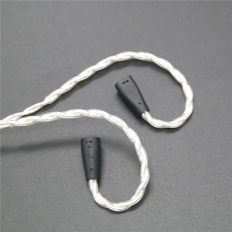 New Silver plated headphone cable for Sennheiser IE80 IE8I IE8 Earphone replacement cable with mic iE80/iE8/iE8i +/-Pushbuttons