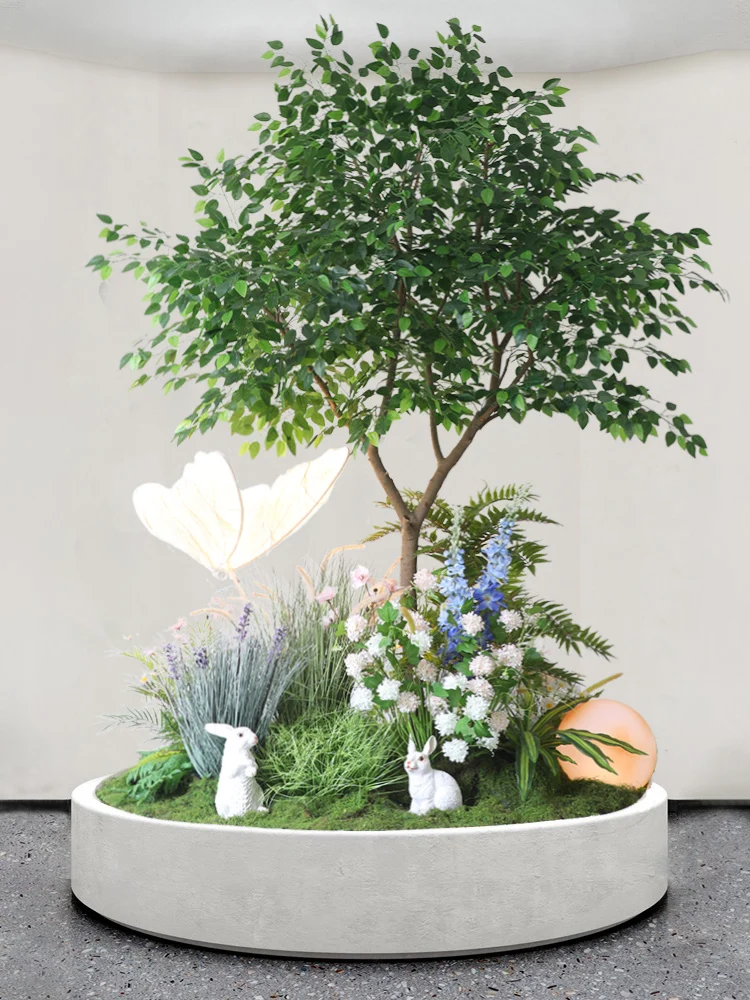 Indoor Landscape Simulation Plant Landscape Stairs Decorative Greenery Exhibition Hall Layout