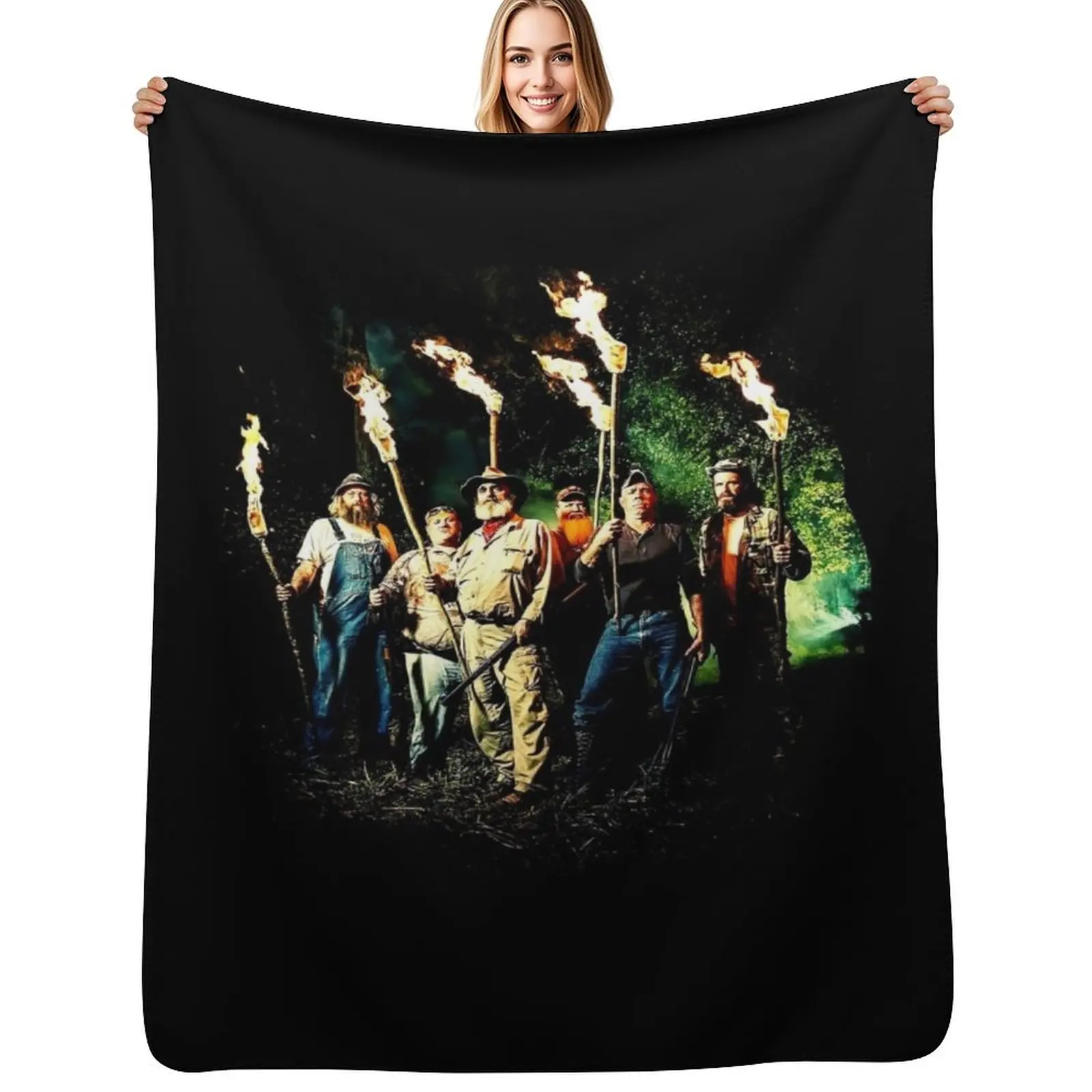 

Mountain Monsters American Cryptozoology Themed Reality Throw Blanket Luxury Thicken Personalized Gift Stuffeds Hair Blankets