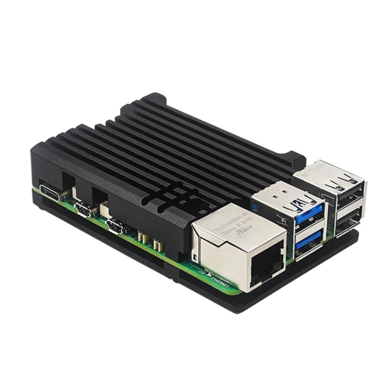 Caja carcasa para ventilador refrigeración opcional, carcasa aleación aluminio duradera RPI 5