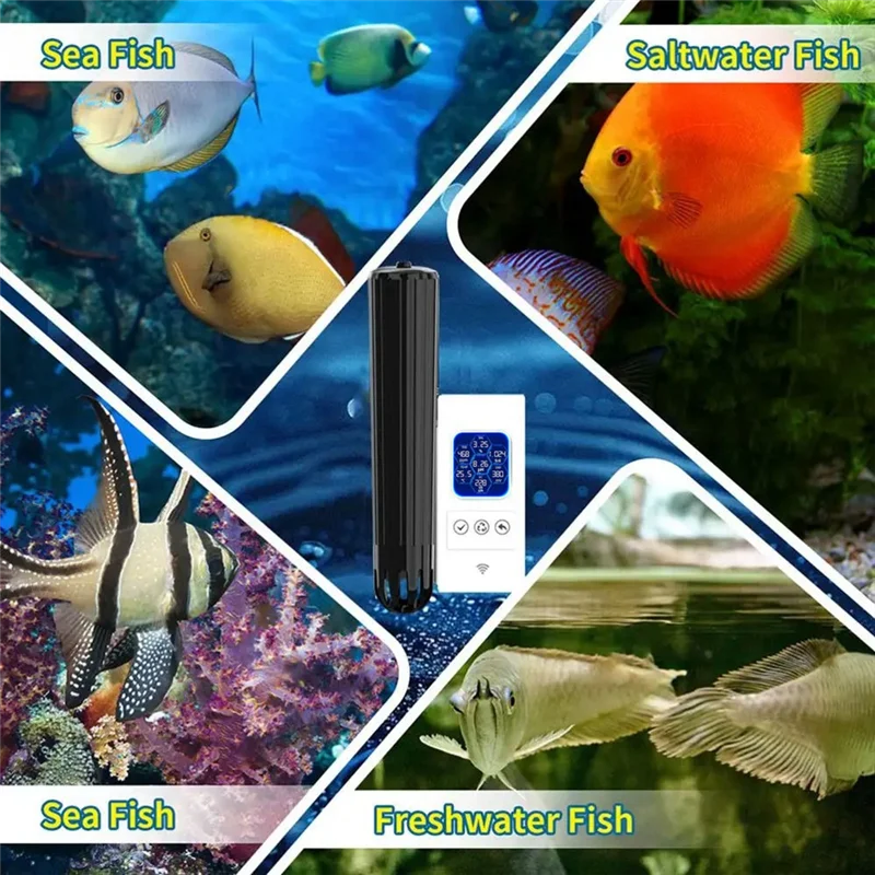 My Home 7 في 1 شاشة ذكية تعمل بالواي فاي عبر الإنترنت درجة حرارة الملح ORP الكلور Ph Tds Ec متر لحوض السمك والأسماك الاستوائية