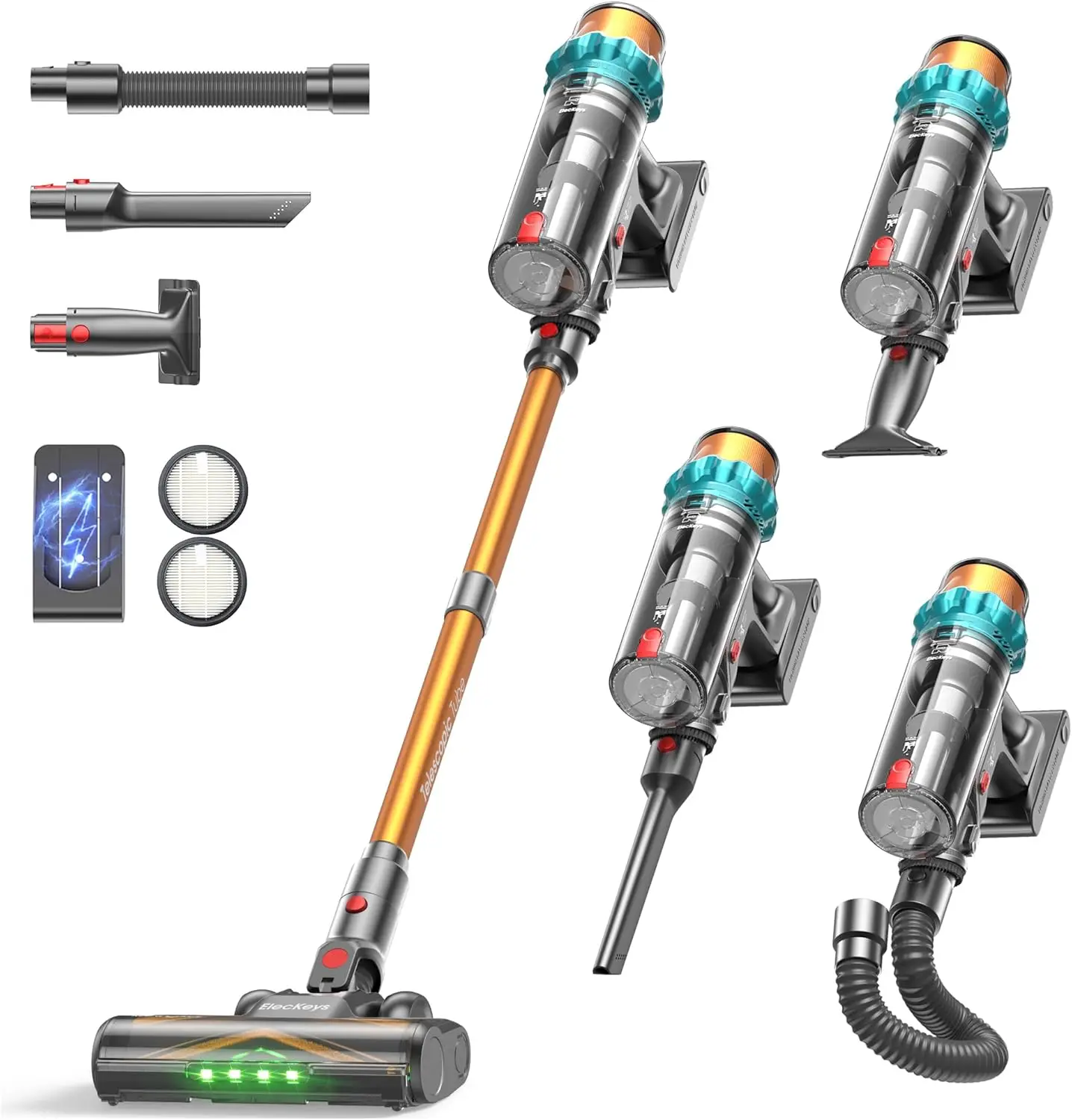 

Cordless Vacuum Cleaner, 600W 50KPA Suction, 70Mins Runtime, Self-Standing Design with Touch Screen for Pet Hair and Floors