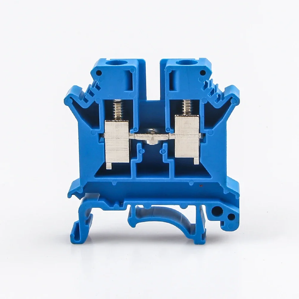 10Pcs UK-6N Din Rail Terminal Block Universal Class Connector Screw Connection Terminal Strip Block UK6N Wire Conductor