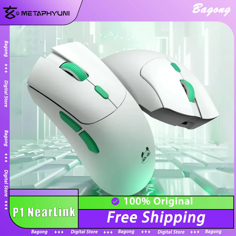 

METAPHYUNI Metapanda P1 NearLink Mouse Three Mode PAW3395 Sensor Wireless Mouse 8K Low Latency Gaming Mice Pc Gamer Accessories