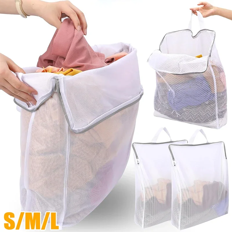 

Laundry Wash Bags Foldable Zippered Mesh Travel Storage Mesh Bag Portable Underwear Clothes Protection Net for Washing Machine