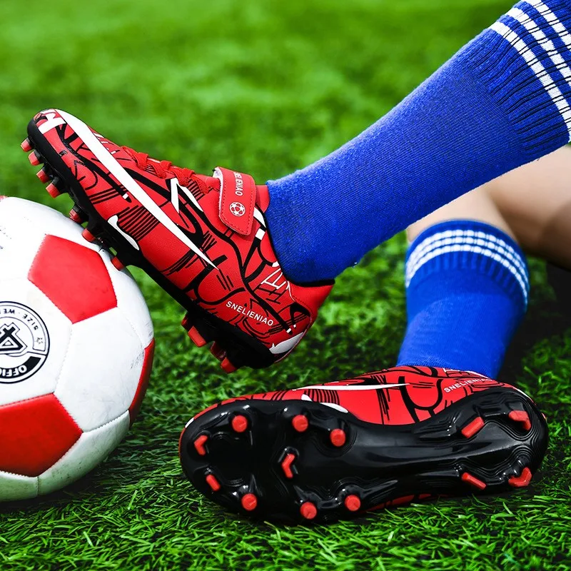 Zapatos de fútbol con pinchos largos para hombres y mujeres, zapatos de entrenamiento de césped deportivo para estudiantes, nuevos, primavera y