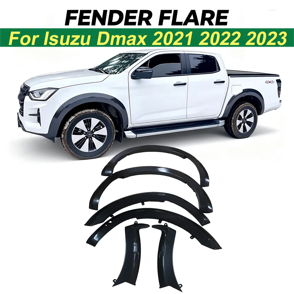 Fender Flares Wheel Arches Mud Guards For Isuzu D-Max 2021-2023 Double Cab Pickup Car Wheel Arch Protector Accessories