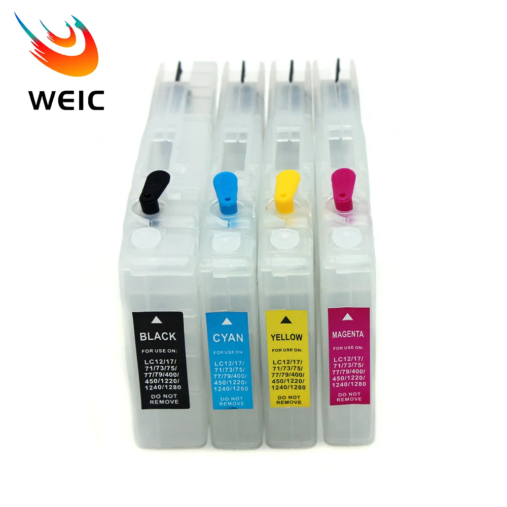 Empty Refill Ink Cartridge No Chip for Brother LC12 LC17 LC75 LC79 LC1240 LC1280 LC73 LC77 DCP-J525 J725 J925 J280 J425 J430
