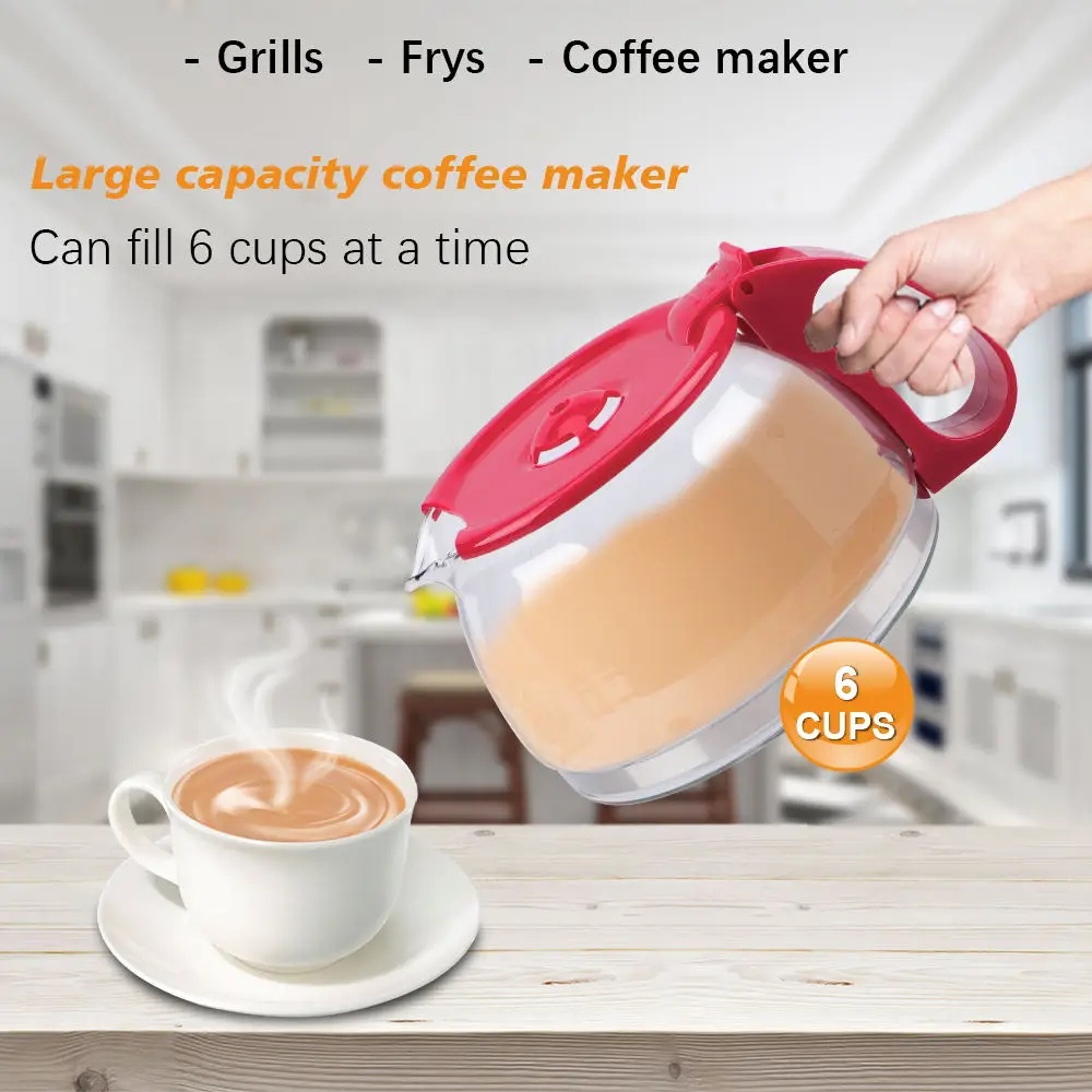 Hot Sell Breakfast Sandwich Maker Family Toast Oven Coffee Pot Frying Pan 3 in 1 Multi Function Breakfast Maker Machine