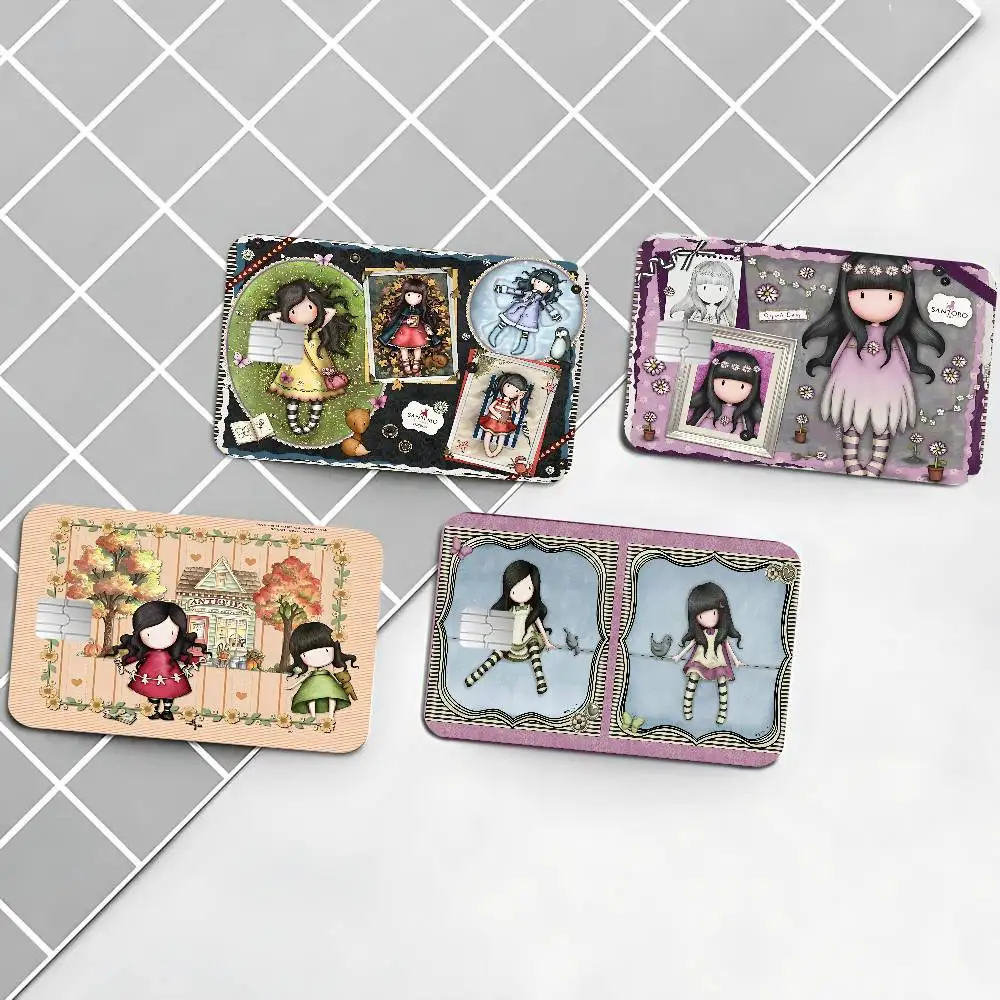 Cute Gorjusses Cartoon S-Santoro Game Anime Sticker Film Skin Cover Case for Small Large No Chip Debit Credit Card Front Side