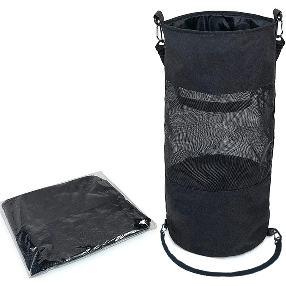 Portable Boat Trash Can With Bottom Collapsible Reusable Drawstring Closure Trash Bag For Yacht Kayak Backpacking Hiking