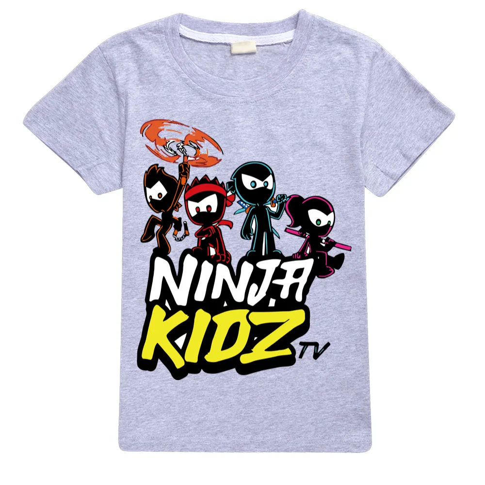 2024 NINJA KIDZ Toddler Summer T-shirt Teenage Girls Clothing Cotton Boys Tshirt Boutique Kids Tees O-Neck Children Tops Shirt