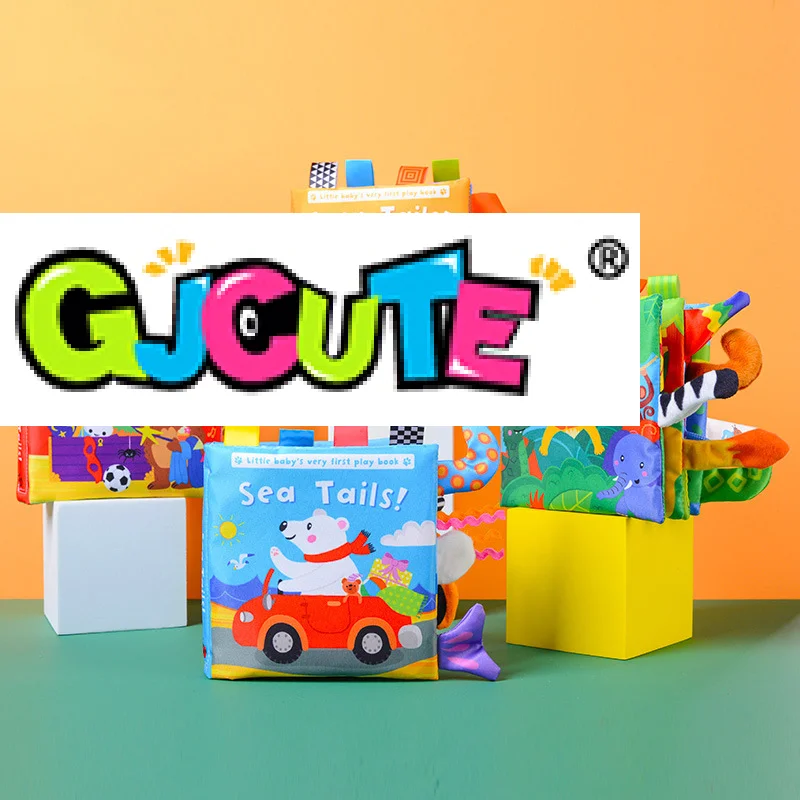 赤ちゃんのおもちゃ漫画動物の尾赤ちゃん布の本教育用リング付き紙布の本のおもちゃ啓蒙赤ちゃんのおもちゃ 0 12 ヶ月