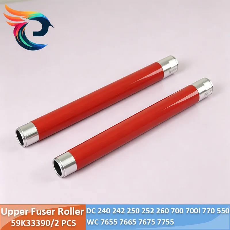 

2pcs 59K33390 HEAT Upper Fuser Roller for XEROX DC 240 242 250 252 260 700 700i 770 550 560 WC 7655 7665 7675 7755 7765 7775