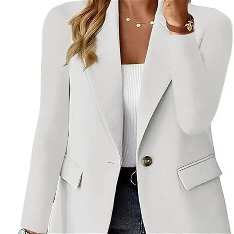 Women Blazer Office Ladies Elegant Outwear Long Sleeve Work Wear Classy Female Pink Suit African Autumn Fashion 2025 New