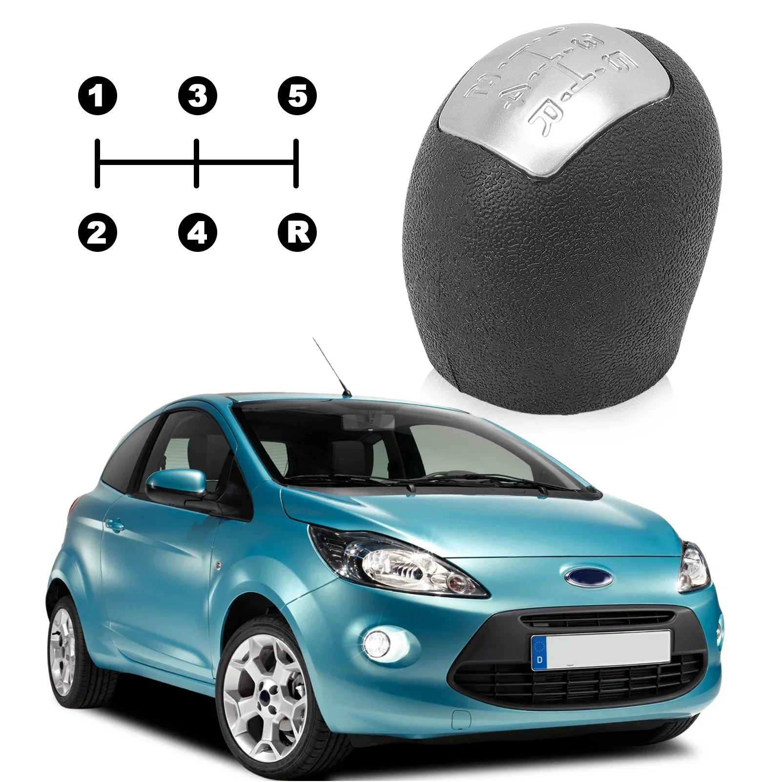 5-Gang-Auto-Schalthebel-Schaltknaufkopf 0000NN für Ford KA MK2 2008 2009 2010 2012 2013 2014 2015 1765444487 – Detail 6