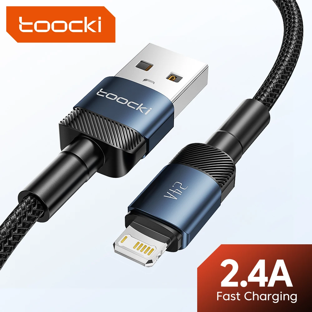 Toocki 2,4 A USB-Kabel auf iP-Kabel für iPhone 13 12 11 Pro Max X XS XR 2er-Pack Schnelllade-iOS-Kabel für iPhone 8 7 Plus Datenkabel