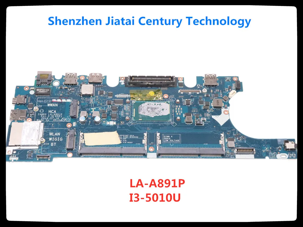 

LA-A891P With SR23Z I3-5010U CPU For DELL Latitude E5250 Laptop motherboard CN-0C821W 0C821W C821W ZAM60 100% working good