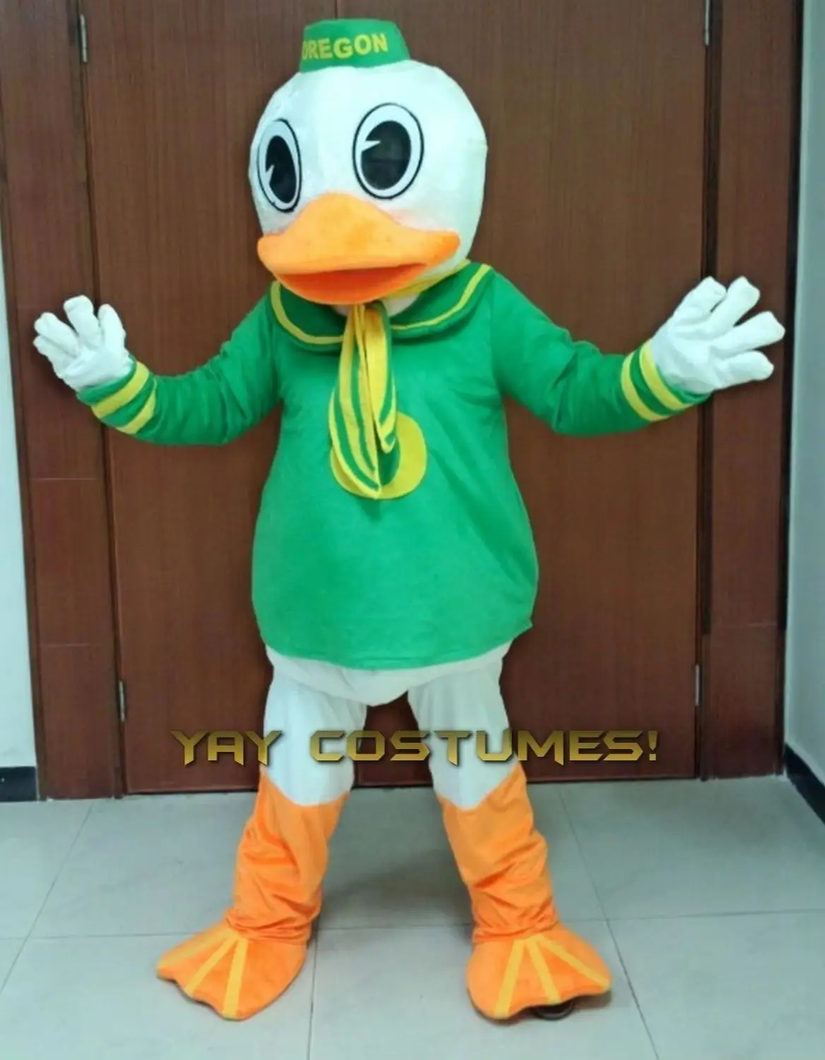Nieuwe volwassen beste verkoop mooie groene eend dier cartoon mascotte kostuum kerst fancy dress halloween mascotte kostuum