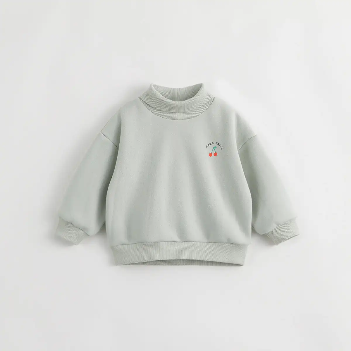 MARC&JANIE Girls Little Strawberry Half Turtleneck Sweatshirt for Winter 231609 image 3