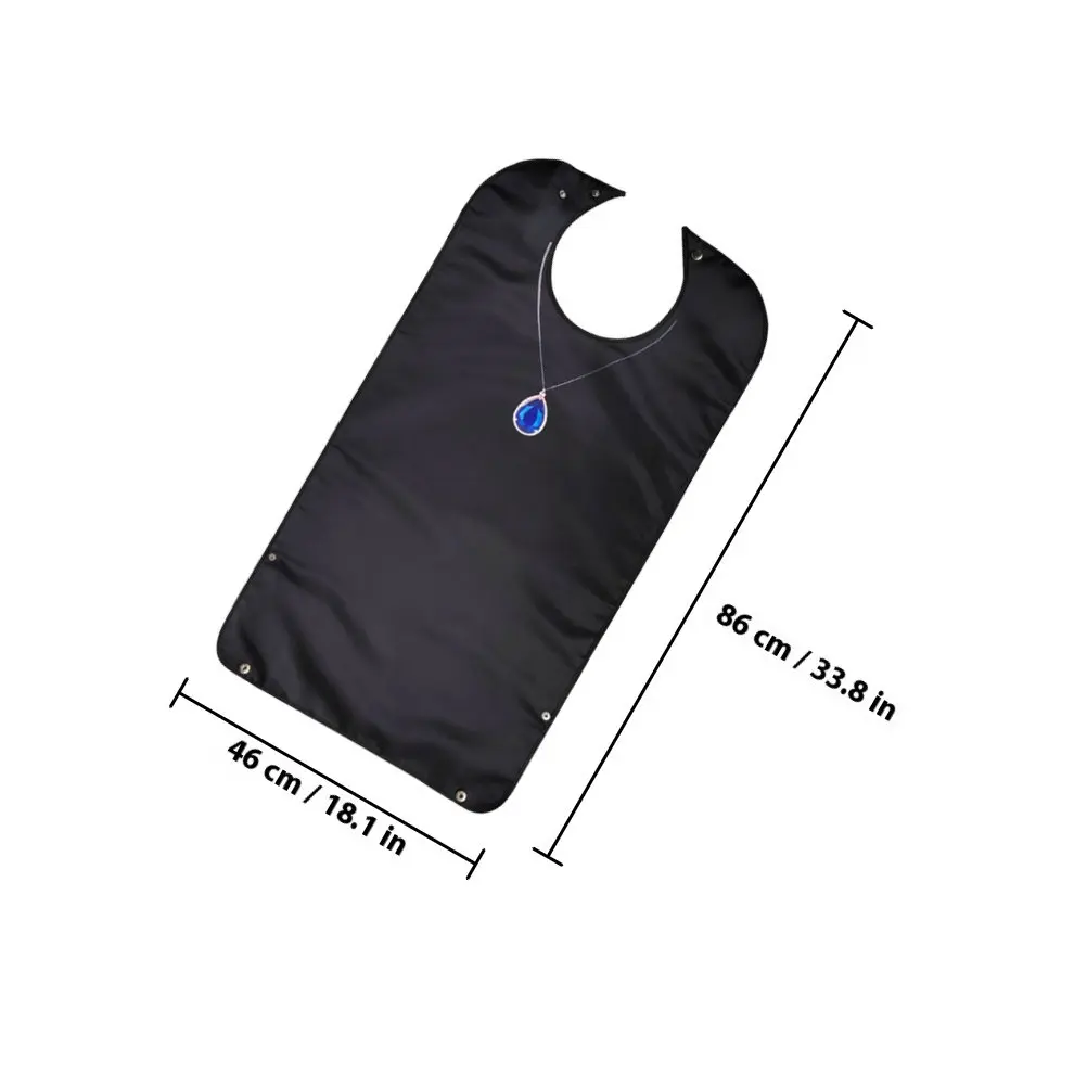 Polyester Adult Bib Waterproof Household Dinner Bib Comfortable Flexible Design for Elderly Wear-Resistant Washable Folding