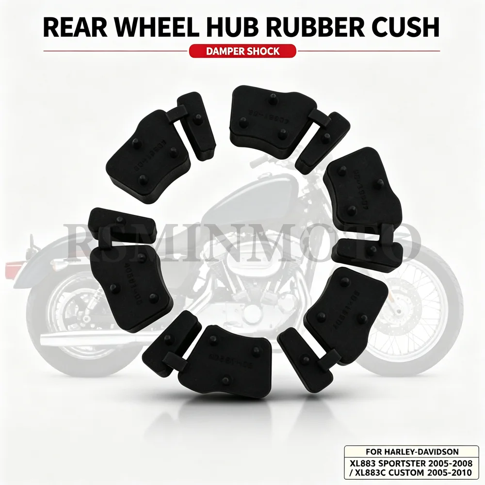 Motorcycle Rear Wheel Buffer Rubber Sprocket set For Harley XL883 XL883L XL883N XL1200C XL1200N Sportster 883 1200 48 40561-05