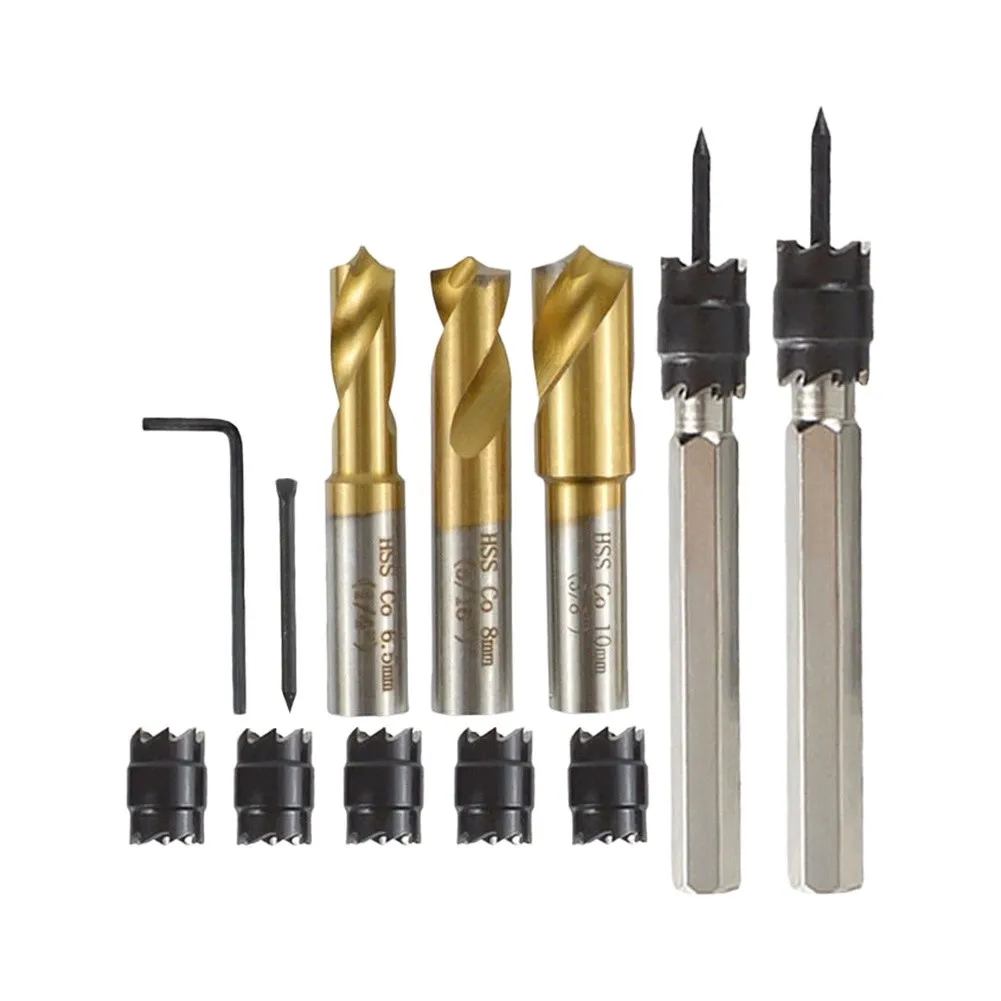 12/15/18pcs Spot Weld Drill Bit Dual-Sided Cutters 3/8 5/16 3/8inch Spot Weld Remover Drill Bit For Power Drill Spot Welding