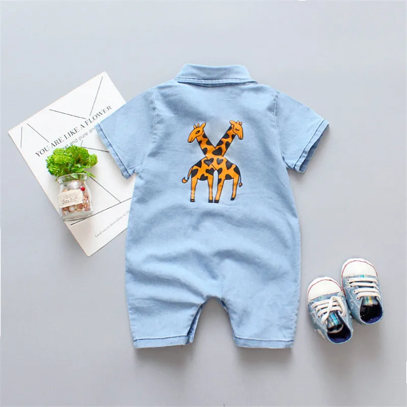 DIIMUU Baby Children Boys Clothing Toddler Cartoon Overalls Denim Pants Fashion Kids Casual Jumpsuits Long Sleeve Trousers