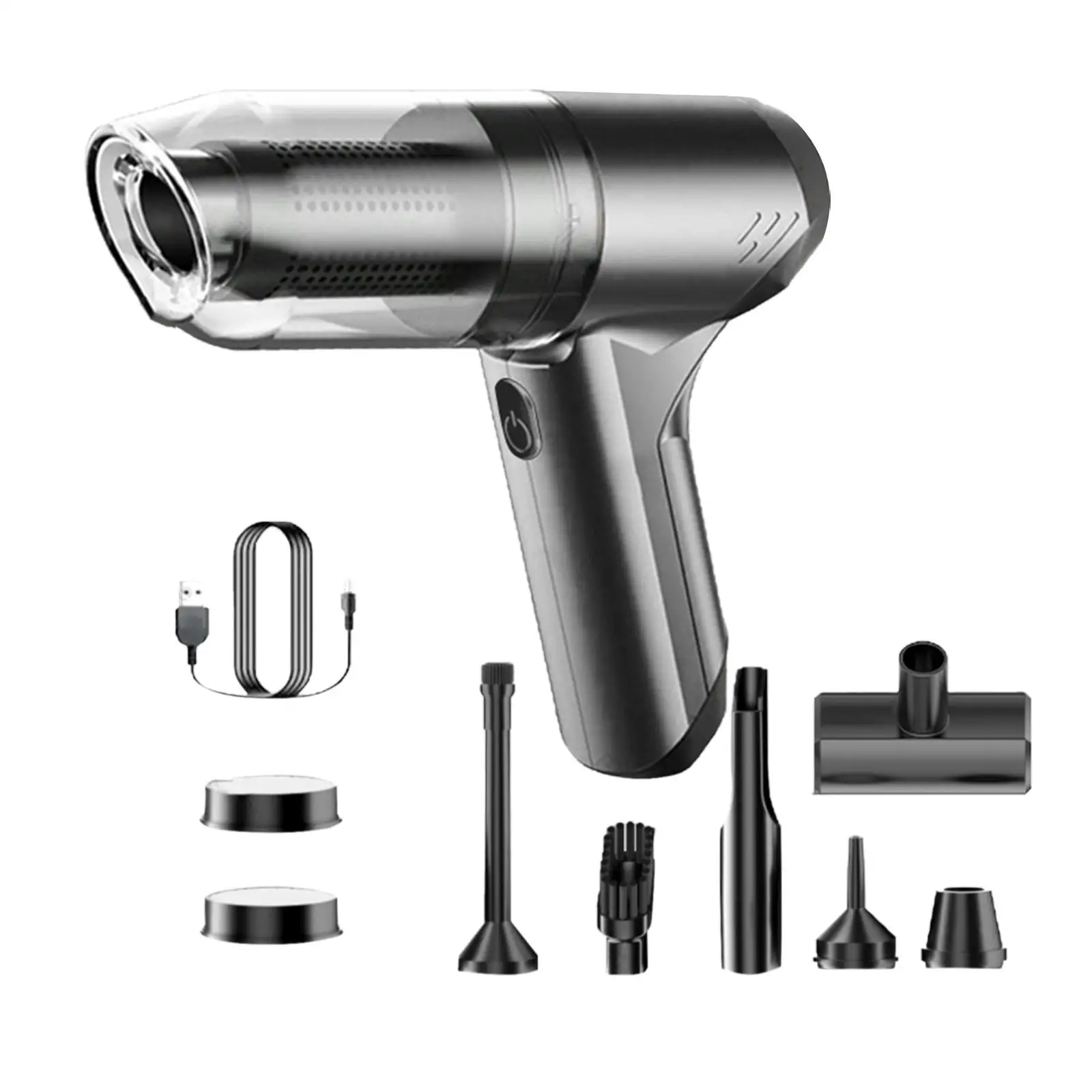 مكنسة كهربائية محمولة لاسلكية، شفط 12000 باسكال، مكنسة كهربائية محمولة باليد مع 500 مل