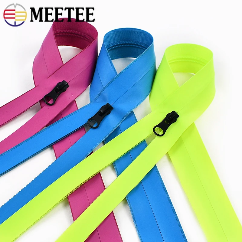 

2-10M 5# Waterproof Nylon Zippers with Reverse Zip Sliders Garment Plastic Zipper Tent Zips Repair Kit Bags Sewing Accessories