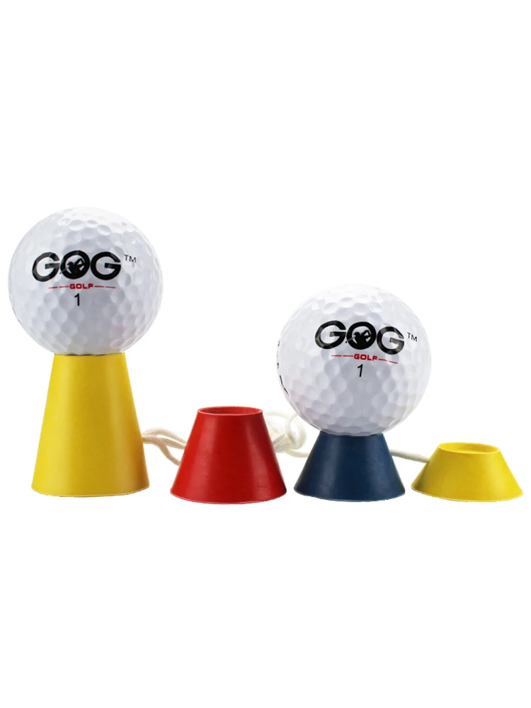4 In 1 Verschiedene Höhen Golf Tees Golf Winter Gummi Tee Mit Seil Golf Ball Halter Drop Schiff – Detail 1