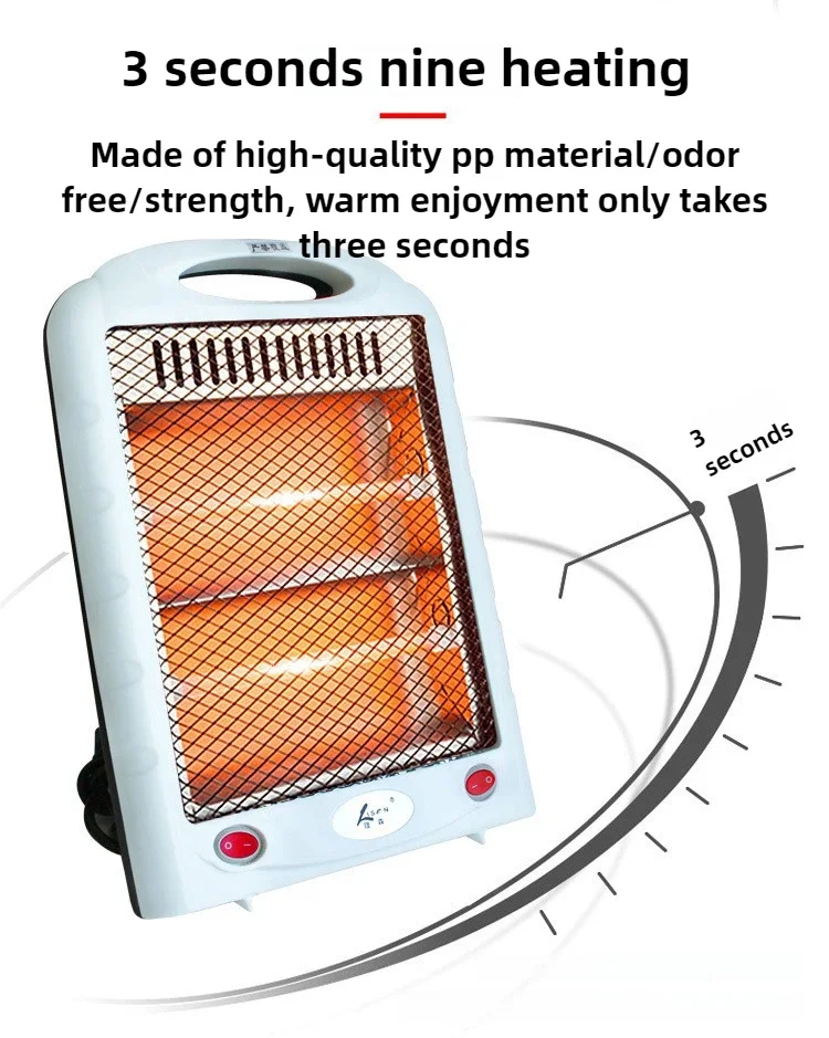 Настольный обогреватель Портативный электрический обогреватель Кварцевая трубка Отопление Маленькая бытовая энергосберегающая духовка Офисный мини-сброс Сбой питания ЕС