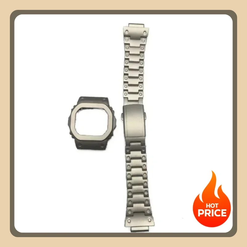 

New Scrub DW5600 GWM5610 G5600E GWB5600 Metal Bezel 5610 Stainless Steel Watchband Strap 5600 Wtach Case Accessories WithTools