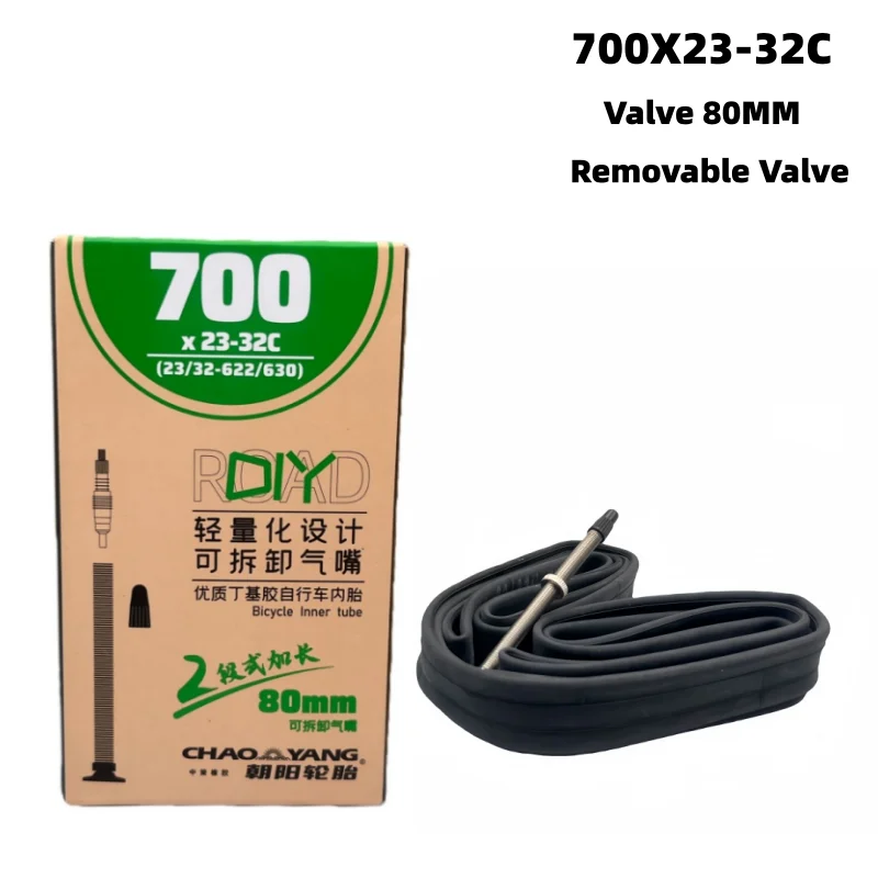 CHAOYANG 700c Racefietsband Binnenband 700x23/32C Rubberen Binnenband Presta Ventiel, Ventiel Lengte 48MM 60MM 80MM