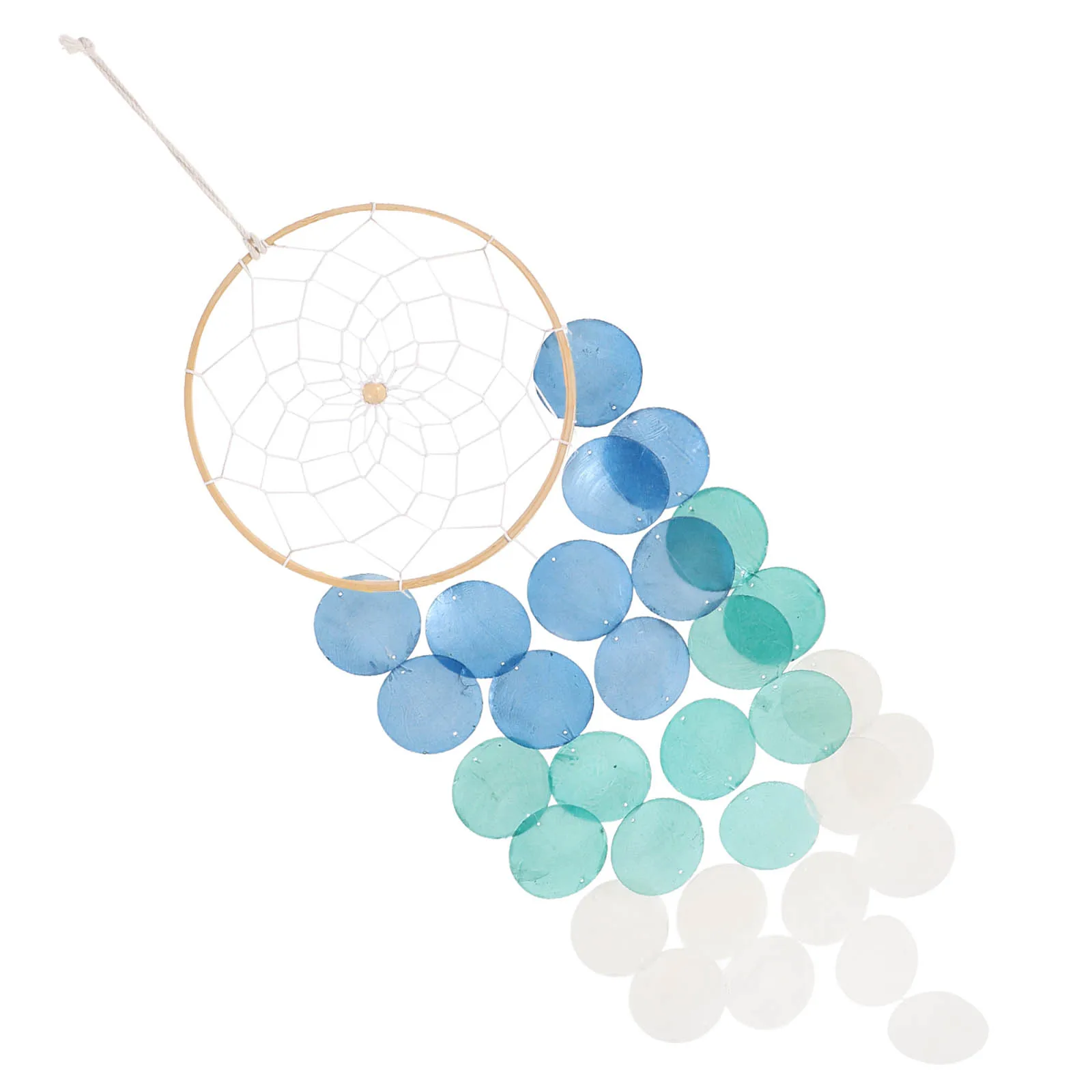 

Shell Wind Chime Decoration Birthday Present Unique Outdoor Hanging Wind Bell Blue Dreamcatcher Shell Chimes Strong Garden Patio